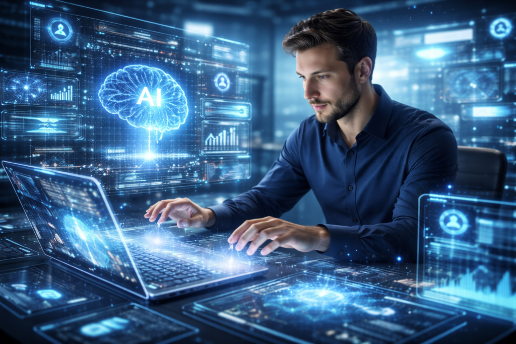 Human AI collaboration in digital workspace